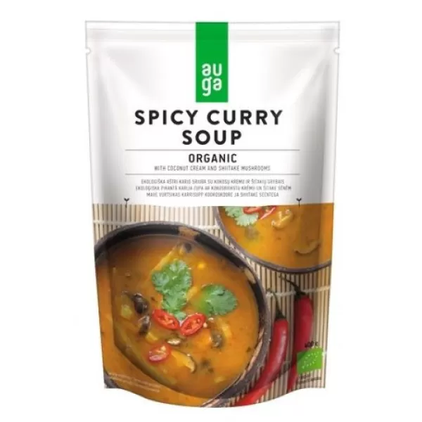 Auga bio vegán organikus fűszeres curry krémleves 400 g