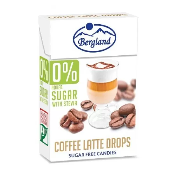 Bergland coffee latte cukormentes tejeskávés cukorka 40 g