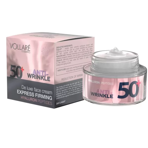 Vollaré Cosmetics Age creator 50+ hyaluronsavas és növényi peptides bőrfeszesítő arckrém 50 ml