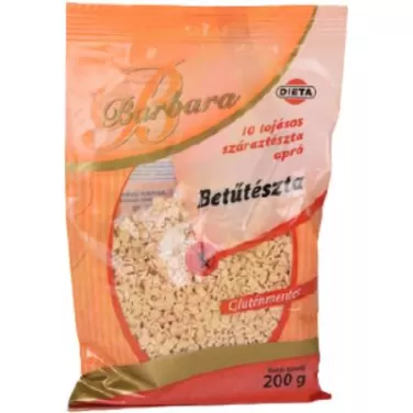 Gluténmentes tészta betűtészta 200 g