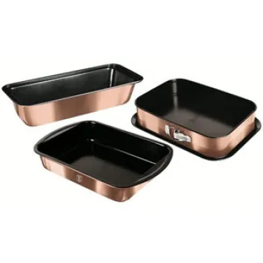 3 részes sütőforma készlet, rose gold (BH/7633)