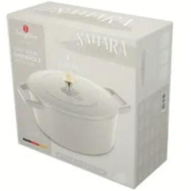Öntöttvas lábas, 24 cm, krém (NEW) (BH/6528)