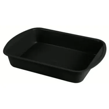 Tepsi, 40*28,5 cm, matt fekete (NEW) (BH/7910)