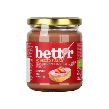 Bettr bio vegán epres kesudiókrém hozzáadott cukor nélkül 250 g