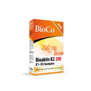 bioaktív k2 200 k1+d3 komplex tabletta 60 db