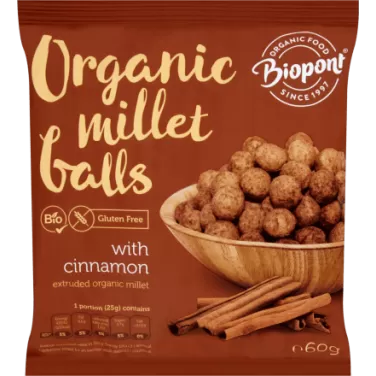 Bio extrudált kölesgolyó fahéjas 60 g