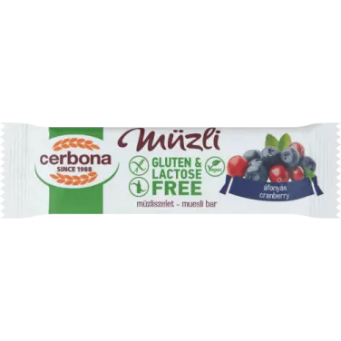 gluténmentes vörösáfonyás szelet 35 g