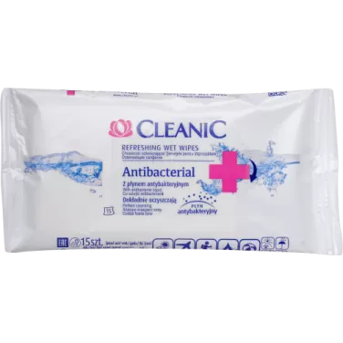 Cleanic törlőkendő antibacterial
