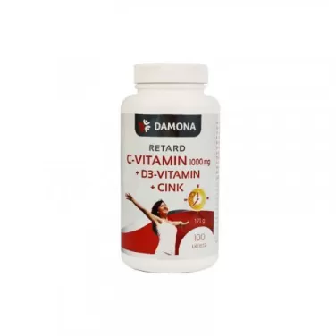 c-vitamin 1000mg retard+d3 vitamin +cink tabletta 100db