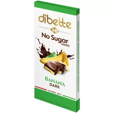 nas banán ízű krémmel töltött étcsokoládé hozzáadott cukor nélkül édesítőszerekkel 80 g