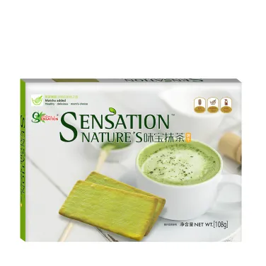 zöldteás (matcha) kekszlapok 108g
