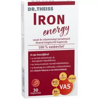 Dr.Theiss iron energy vasat és vitaminokat tartalmazó étrend-kiegészítő kapszula 30 db