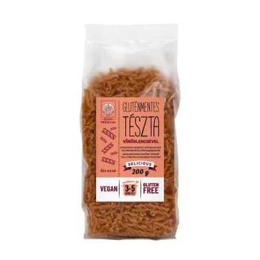 premium gluténmentes tészta vöröslencsével kisorsó 200 g