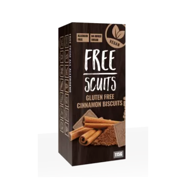 Gluténmentes freescuits fahéjas keksz édesítőszerrel 115g