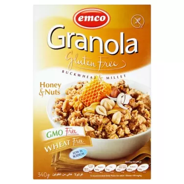Gluténmentes granola müzli mézzel és mogyoróval 340g