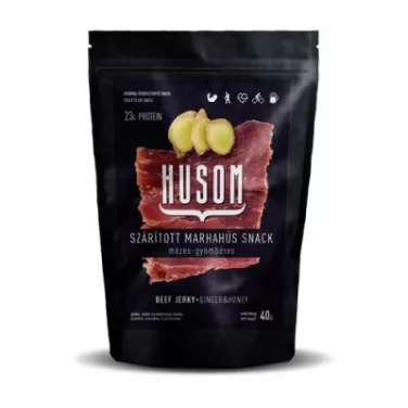 Gluténmentes husom szárított marhahús snack mézes-gyömbér 40g