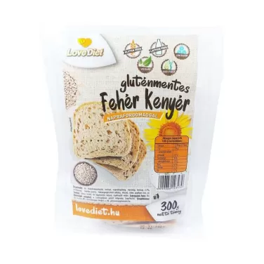 Gluténmentes love diet fehér kenyér napraforgómaggal 300g