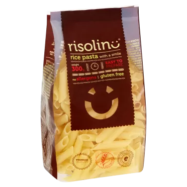 Gluténmentes risolino rizstészta penne 300g