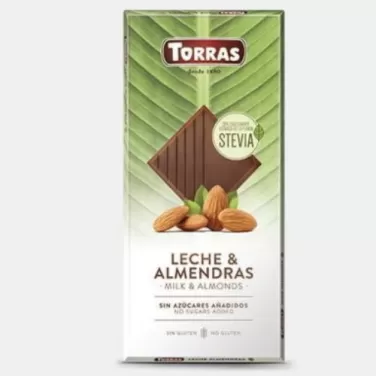 Gluténmentes torras mandulás tejcsokoládé hozzáadott cukor nélkül édesítőszerrel 125g