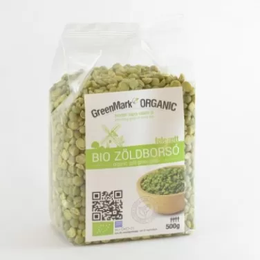 bio Zöldborsó felezett 500g