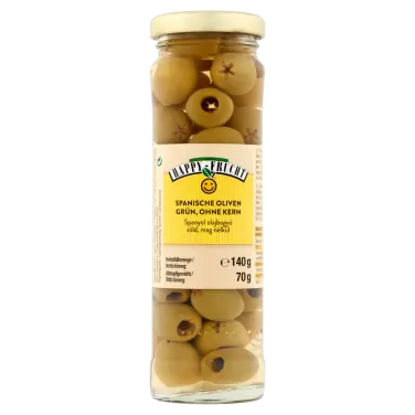Happy Frucht spanyol olajbogyó zöld mag nélkül 140 g