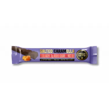 HelloKeto szelet kakaóvaj sós-karamell ízű édesítőszerekkel 40 g