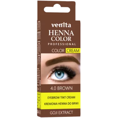 Henna Color tartós szempilla és szemöldök krémfesték középbarna goji bogyóval 15 g
