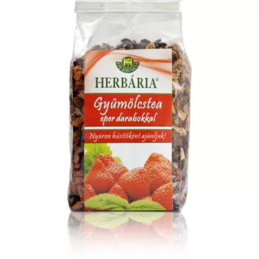 gyümölcstea eper darabokkal 120g