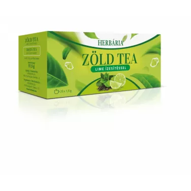 zöld tea lime ízesítéssel 25db
