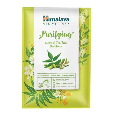 textilmaszk arctisztító nim növénnyel és teafával 30 ml