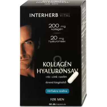 kollagén-hyaluronsav men emelt hatóanyag-tartalmú tabletta 30db