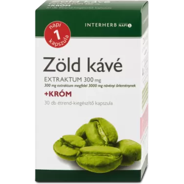 napi 1 zöld kávé extraktum 300mg+króm 30db