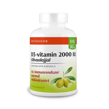 xxl d3-vitamin 2000iu olívaolajjal kapszula 90db