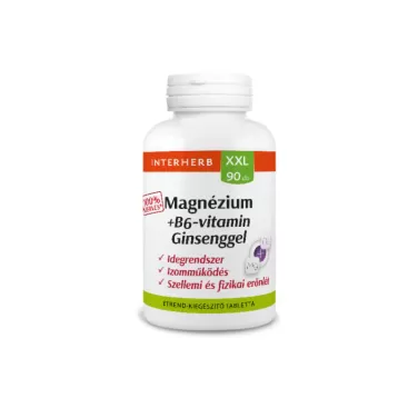 xxl magnézium 100% szerves + b6 + ginseng tabletta 90db 