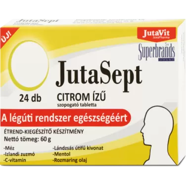 jutasept citrom ízű szopogató tabletta 24db