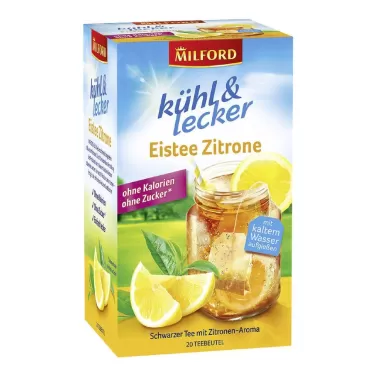 kühl & lecker citrom ízű hidegen elkészíthető fekete tea 20db 50 g