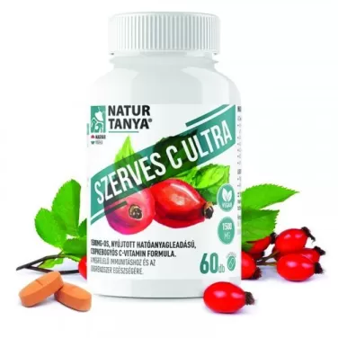 Naturtanya szerves c ultra 1500 mg retard c-vitamin csipkebogyó kivonattal tabletta 60 db