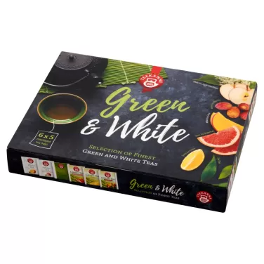 teaválogatás green and white zöld és fehér tea 48 g