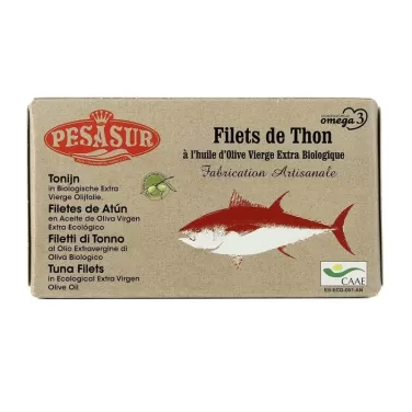 Tonhal filé bio extraszűz oliva olajban dobozban 120 g