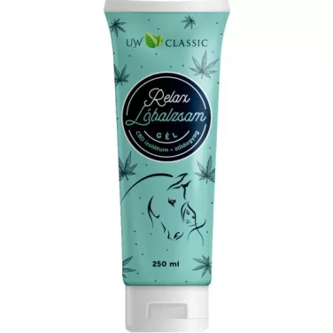 classic lóbalzsam relax gél cbd izolátummal és zöldagyaggal tubusos 250 ml