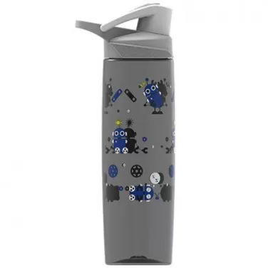 Wabo  műanyag palack csatos 750ml szürke/robotos  1db